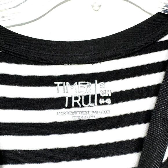 Time and Tru Dress Tank Top Midi Shift Black & White Sleeveless Woman sz Small - Picture 3 of 6